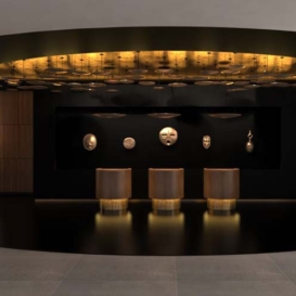 AEROPUERTO INTERNACIONAL EL DORADO SALA VIP / Ubicación: BOGOTÁ D.C. / Línea: LAMIGLASS INTERIOR / Tipo de Vidrio:LAMIGLASS INTERIOR ACIDO BLANCO, LAMIGLASS INTERIOR ACIDO NEGRO / Aplicación: REVESTIMIENTOS / Constructora y/o Arquitecto:(DESARROLLADOR: OPAIN)